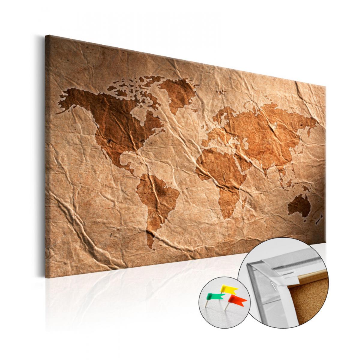 Artgeist - Tableau en liège - Paper Map [Cork Map] 120x80 - Tableaux, peintures