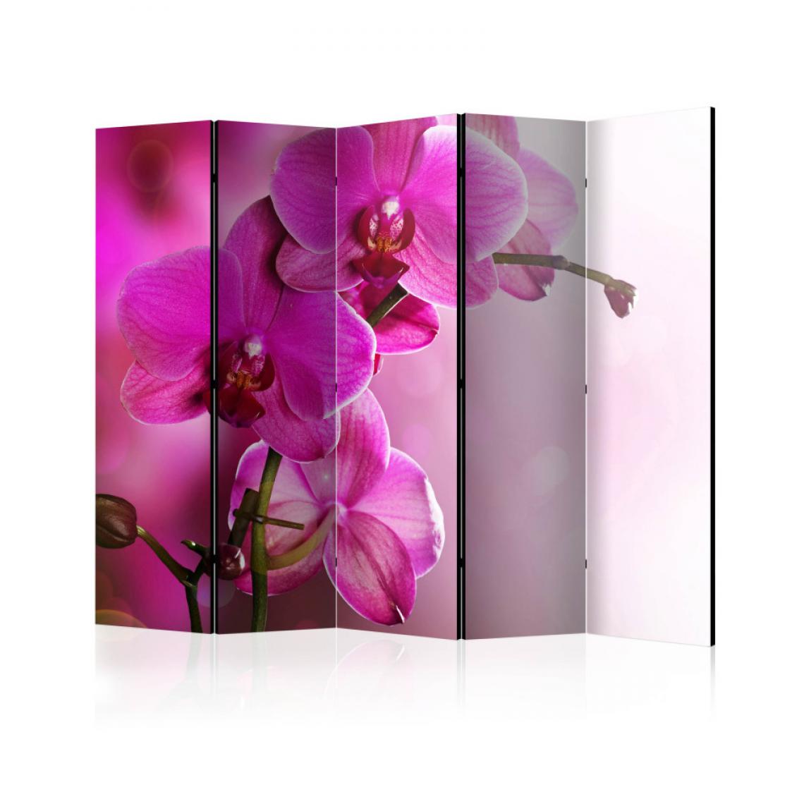 Artgeist - Paravent 5 volets - Pink orchid II [Room Dividers] 225x172 - Paravents