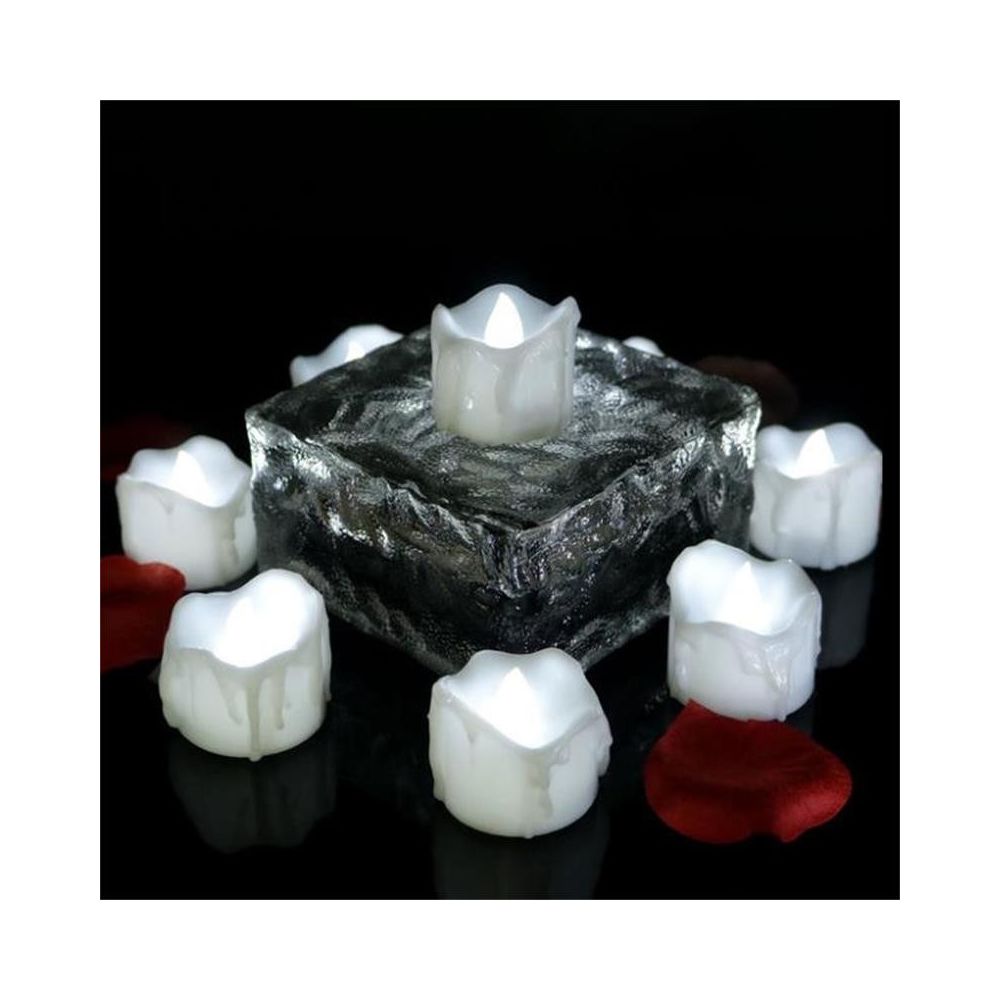 Wewoo - 12 PCS / Box LED bougie électronique simulation de cire de thé larmes décoration de mariage lumière blanc froid - Bougies