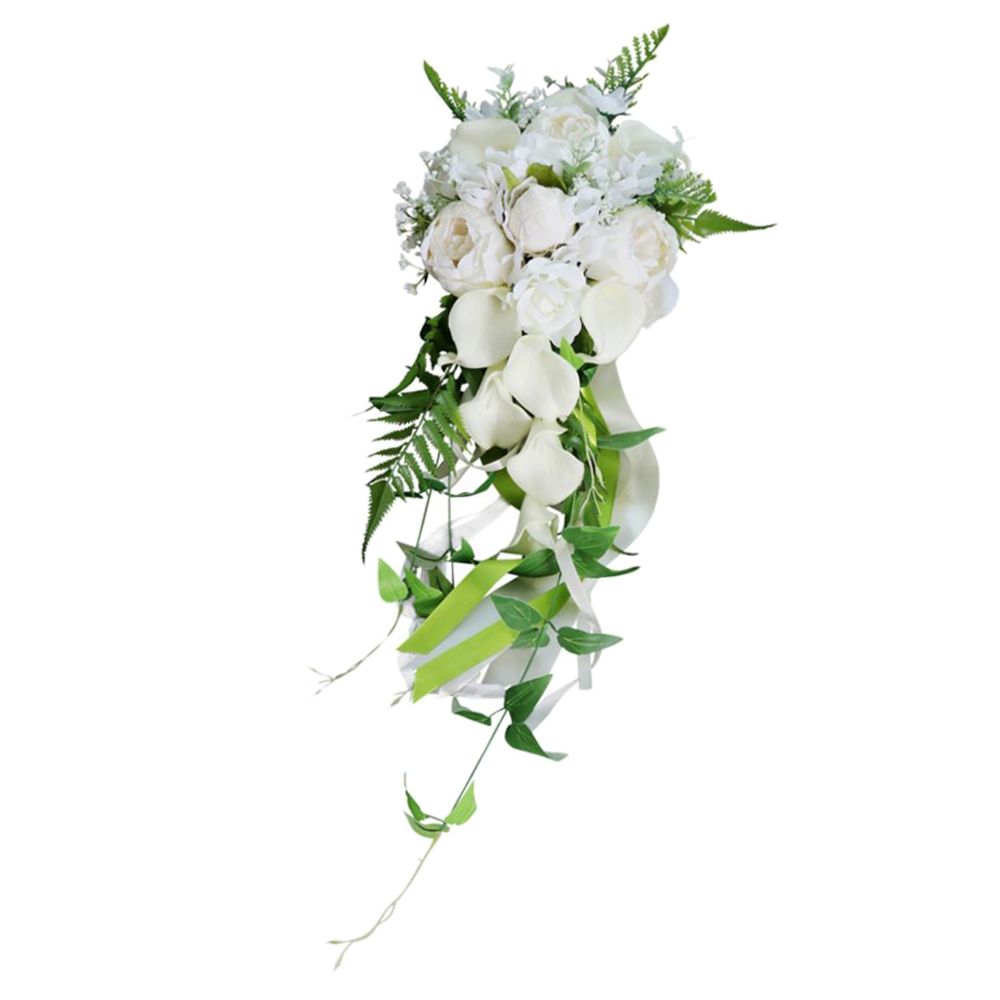 marque generique - Bouquet de main de calla artificiel noué à la main, fleur, ornement, blanc - Plantes et fleurs artificielles