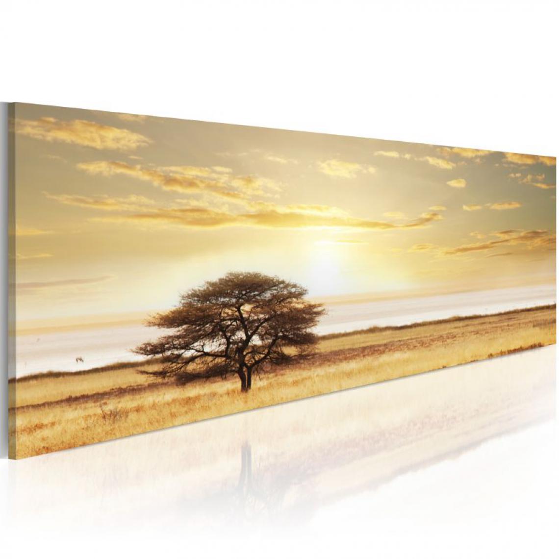 Artgeist - Tableau - Lonely tree on savannah .Taille : 120x40 - Tableaux, peintures