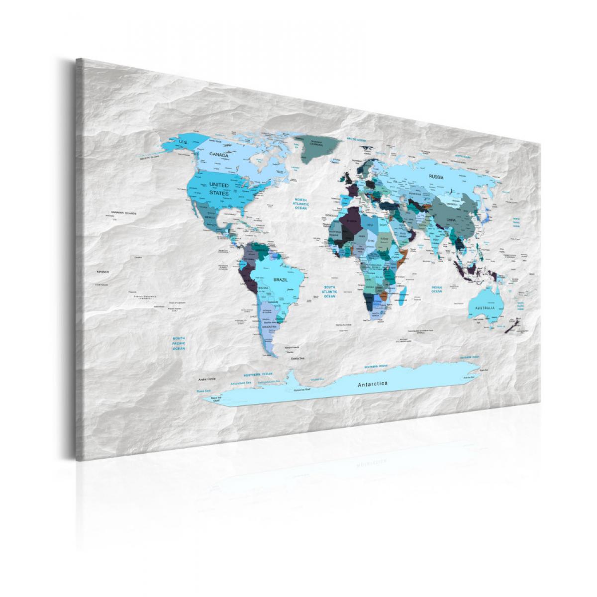 Artgeist - Tableau - World Map: Blue Pilgrimages 60x40 - Tableaux, peintures