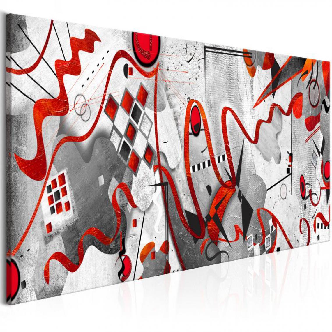 Artgeist - Tableau - Red Ribbons (1 Part) Wide .Taille : 100x45 - Tableaux, peintures