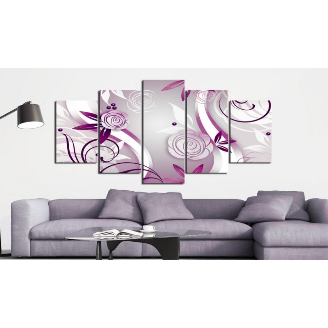 Artgeist - Tableau - Roses violettes .Taille : 100x50 - Tableaux, peintures