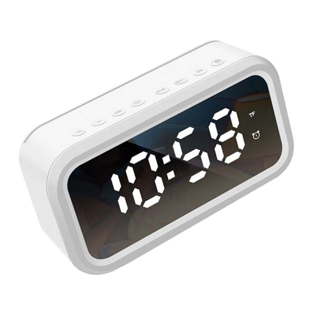 marque generique - Recharge USB Haut-Parleur Bluetooth Radio Miroir ElectronicAlarm Clock Rose - Réveil
