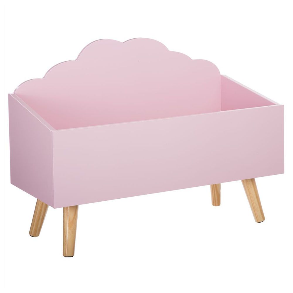 Atmosphera, Createur D'Interieur - Coffre à jouets nuage rose en bois - Objets déco