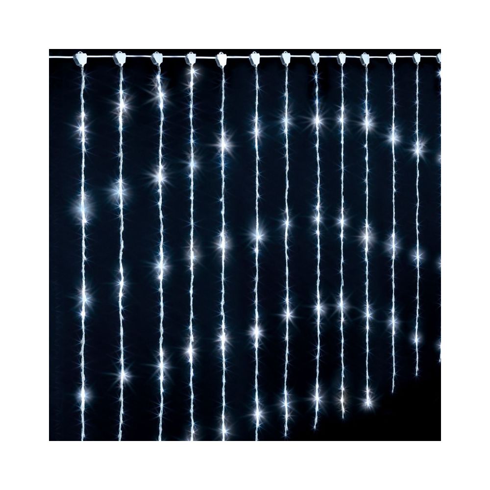 marque generique - Guirlande rideau LED - 2 m - Blanc froid - Décorations de Noël