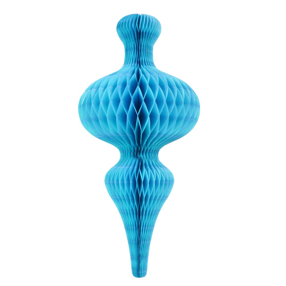 Visiodirect - Lanterne alvéolé en papier coloris Turquoise - 45 x 19 cm - Objets déco