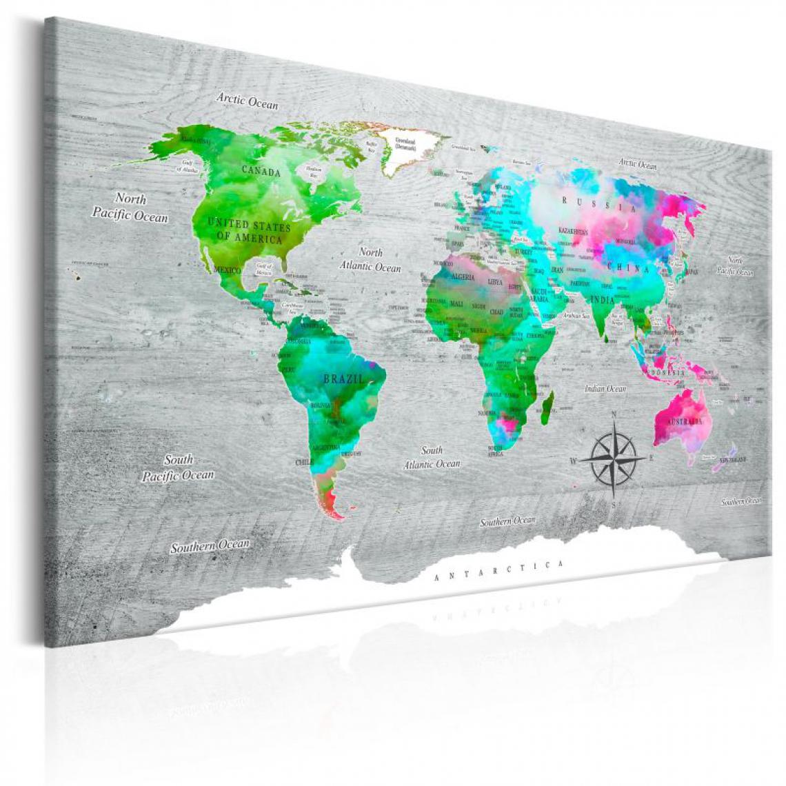 Artgeist - Tableau - World Map: Green Paradise .Taille : 60x40 - Tableaux, peintures