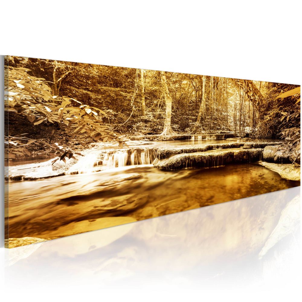 Bimago - Tableau | In the Amber Forest | 150x50 | XL | Paysages | Forêt | | - Tableaux, peintures