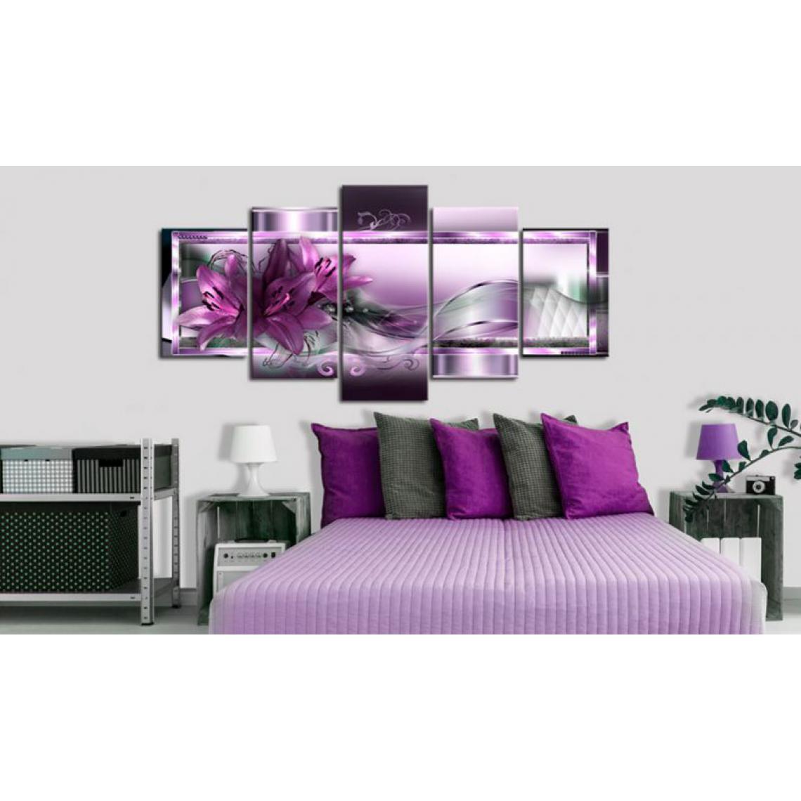 Artgeist - Tableau - Purple Lilies .Taille : 100x50 - Tableaux, peintures