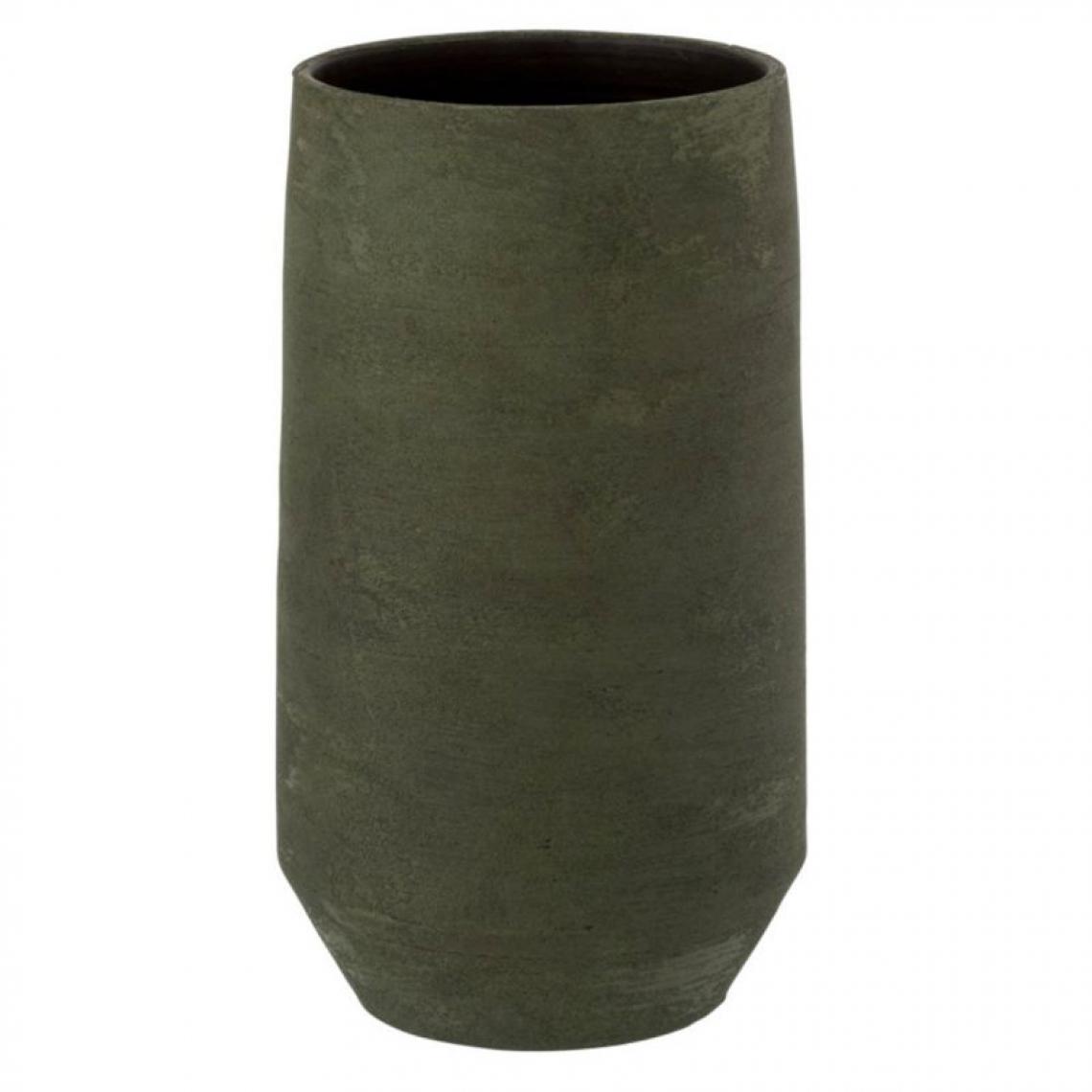 Paris Prix - Vase Design en Céramique Rugueux 36cm Vert - Vases