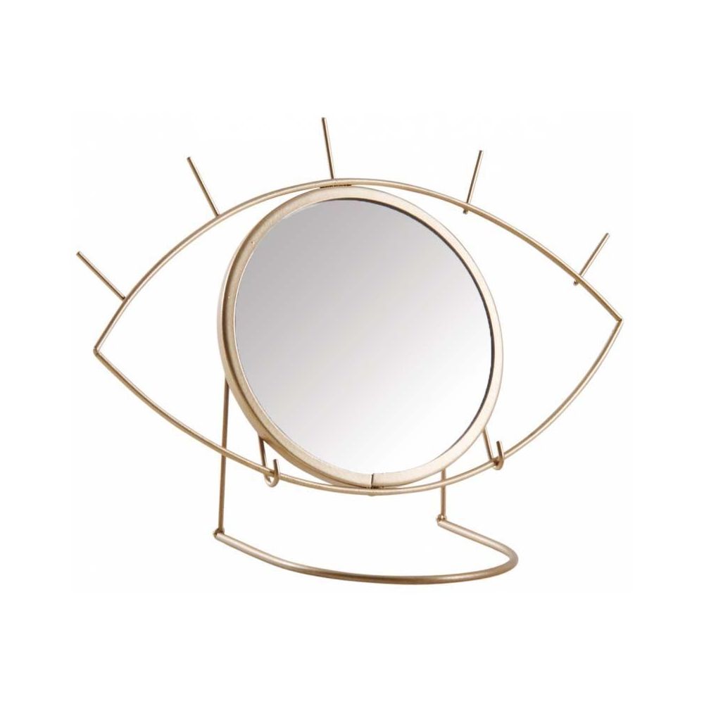 Aubry Gaspard - Miroir à poser oeil en métal doré - Miroirs