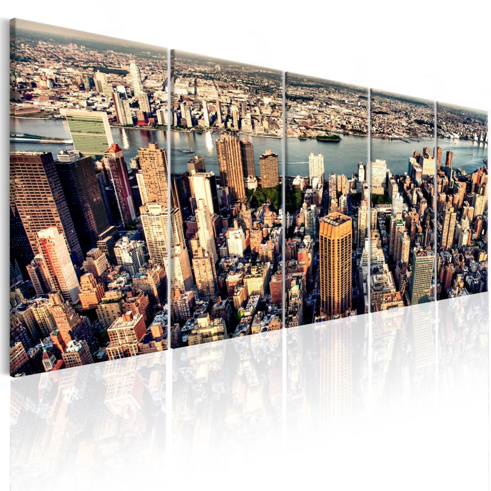 Bimago - Tableau - Flight over New York - Décoration, image, art | Villes | New York | - Tableaux, peintures