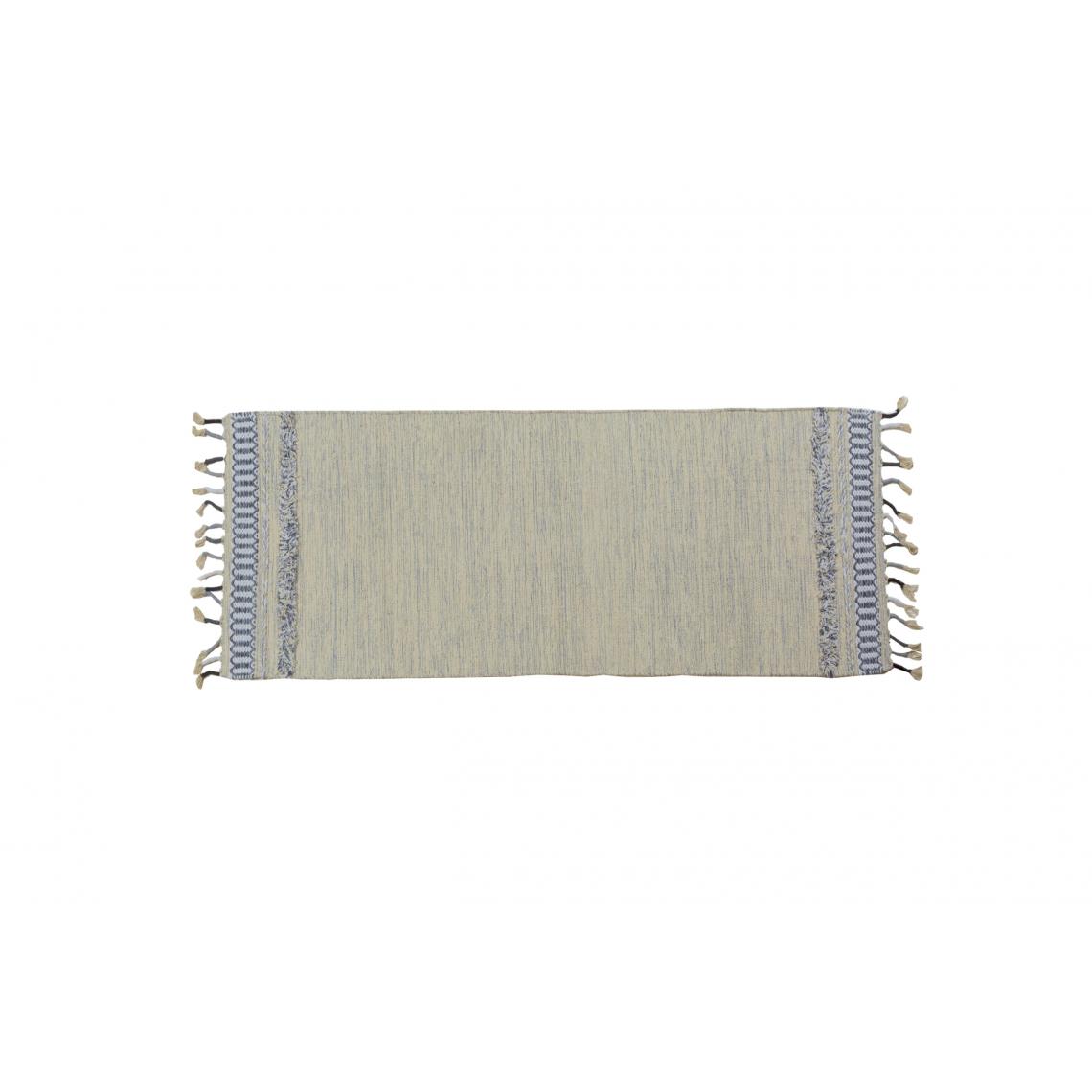 Alter - Tapis boston moderne, style kilim, 100% coton, gris, 180x60cm - Tapis
