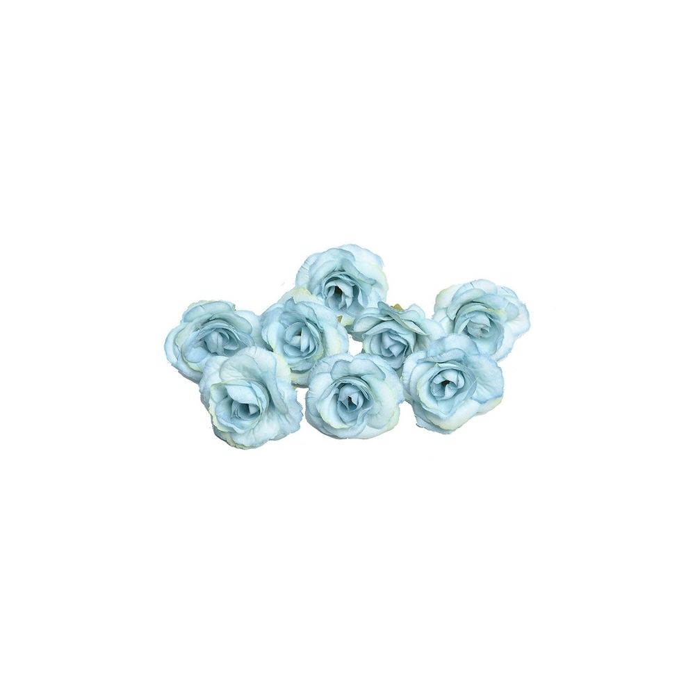 Wewoo - Fleurs Artificielles 10 Ensembles 4cm Fleur Artificielle Soie Rose Tête De Pour La Maison De Noce Décoration Bleu - Plantes et fleurs artificielles