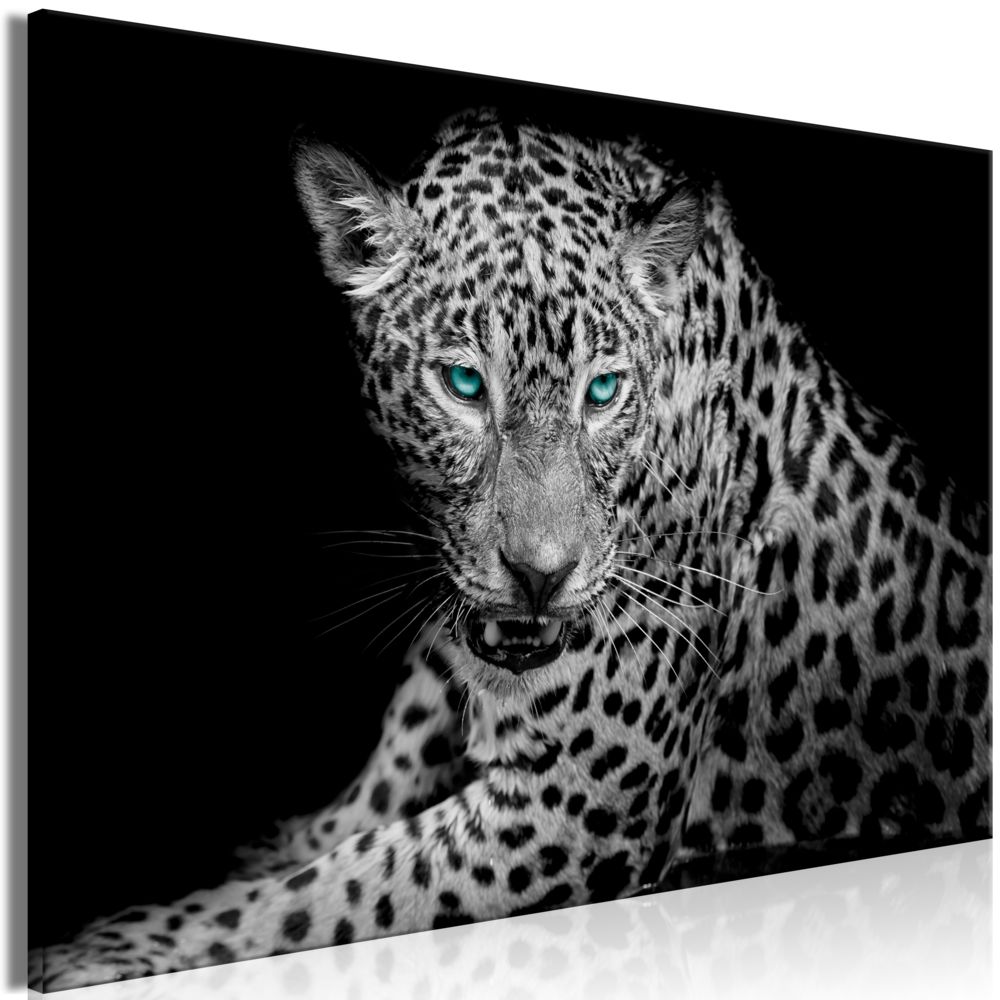 Bimago - Tableau - Leopard Portrait (1 Part) Wide - Décoration, image, art | Animaux | Chats | - Tableaux, peintures
