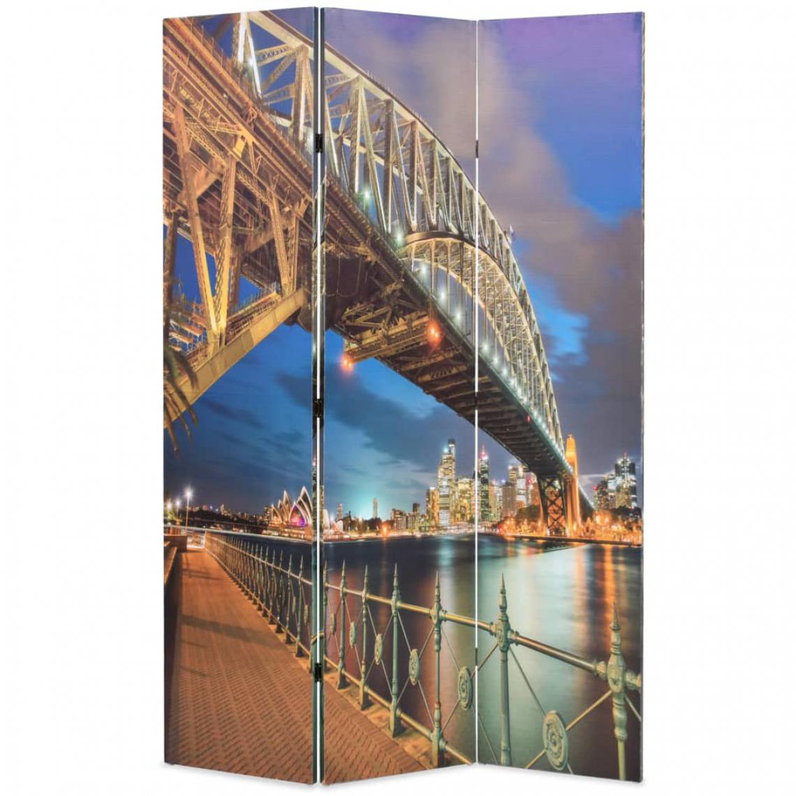 Chunhelife - Cloison de séparation pliable 120x170 cm Pont Sydney Harbour - Paravents