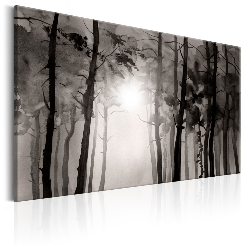 Bimago - Tableau - Foggy Forest - Décoration, image, art | Paysages | Forêt | - Tableaux, peintures