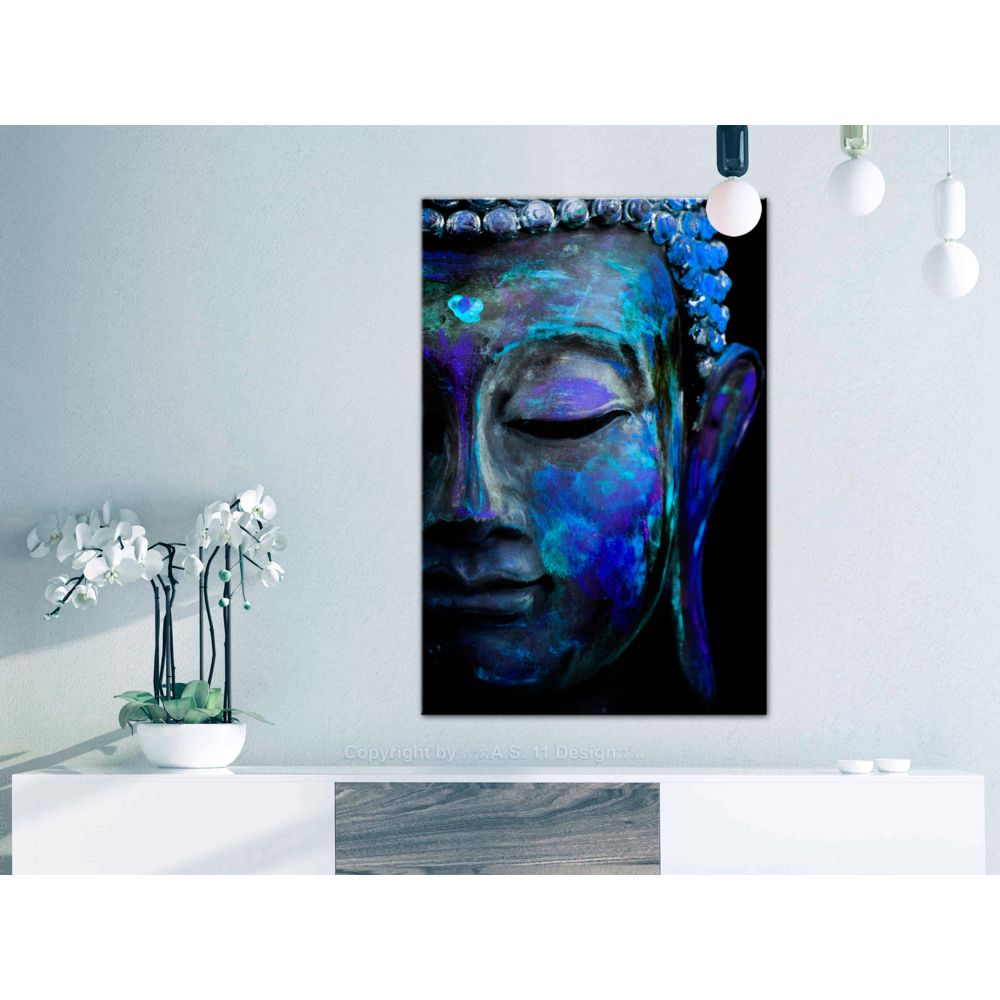 marque generique - 60x90 Tableau Zen Moderne Blue Buddha - Tableaux, peintures