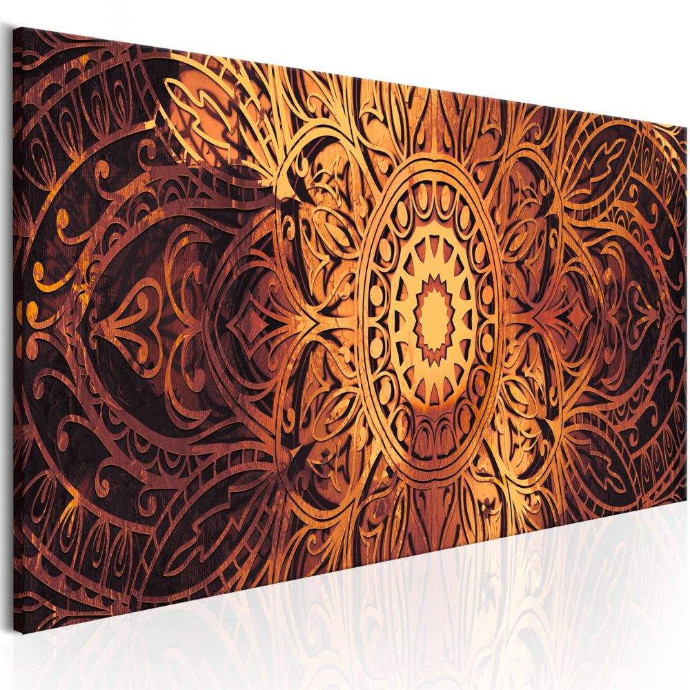 Bimago - Tableau - Amber Mandala - Décoration, image, art | Zen | - Tableaux, peintures
