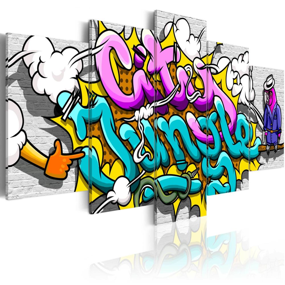 Bimago - Tableau - Graffiti: city jungle - Décoration, image, art | Art urbain | - Tableaux, peintures