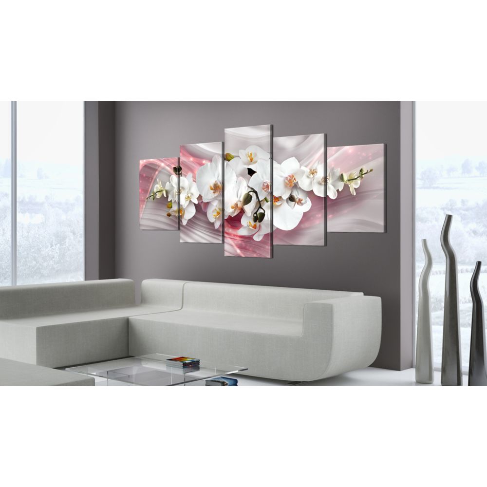 marque generique - 200x100 Tableau Orchidées Fleurs Admirable Pink Glow - Tableaux, peintures