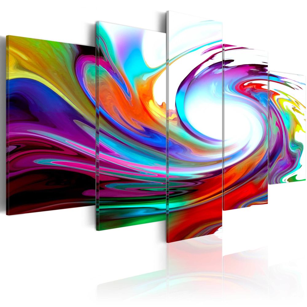 Bimago - Tableau - Rainbow - swirl - Décoration, image, art | Abstraction | - Tableaux, peintures