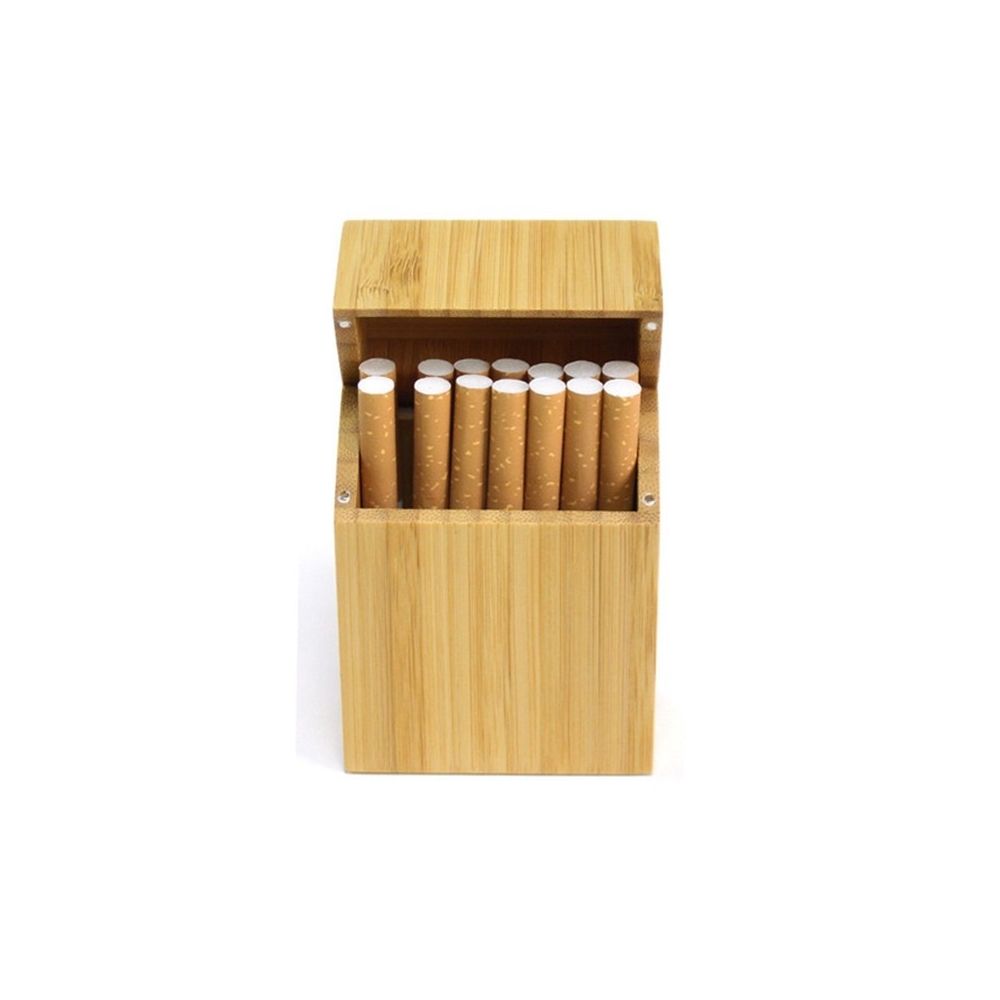 Wewoo - Étui à cigarettes en bois créatif à aimant à adsorption à clapetbambou carbonisé - Cendriers
