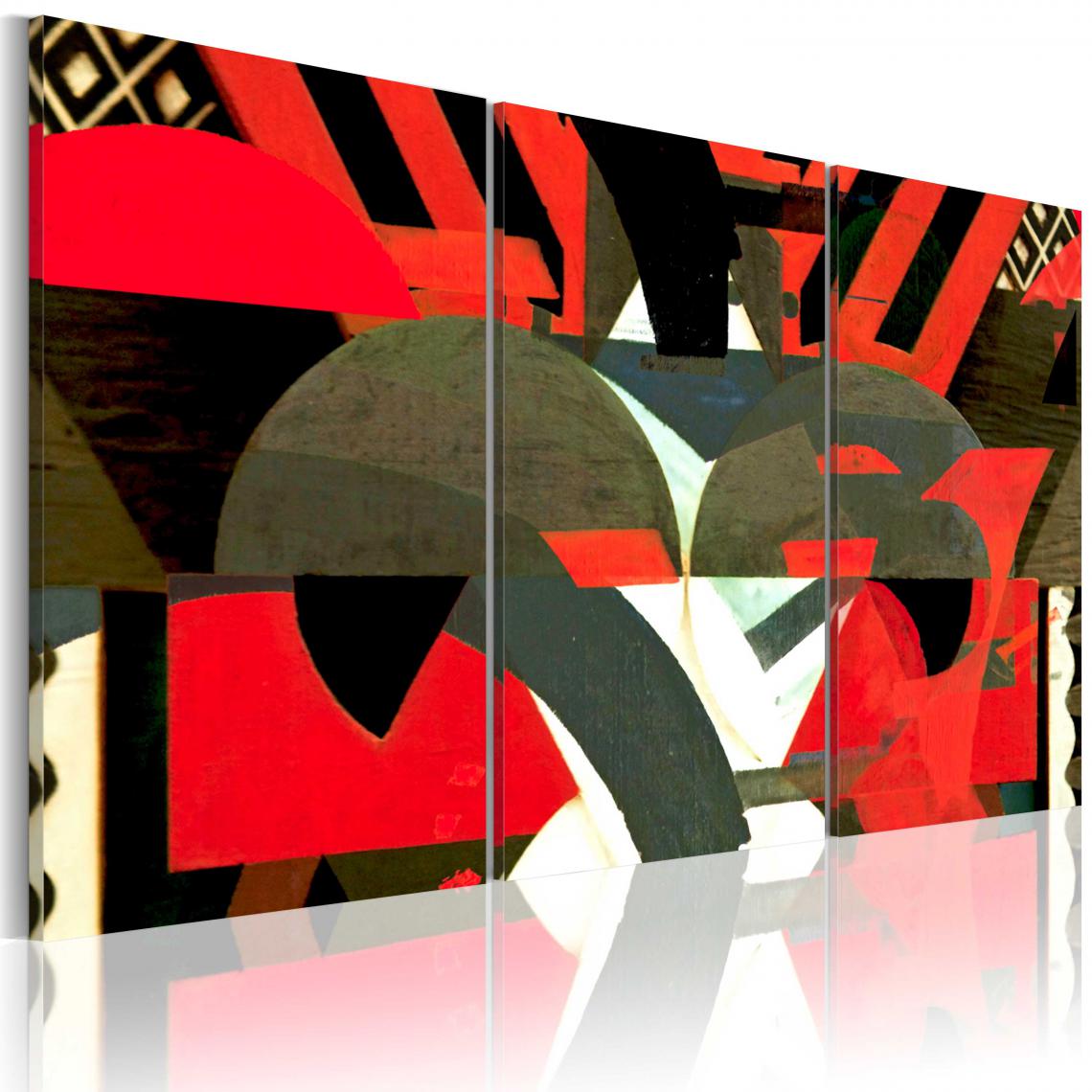 Decoshop26 - Tableau toile de décoration motif Formes abstraites 90x60cm DEC110485/2 - Tableaux, peintures