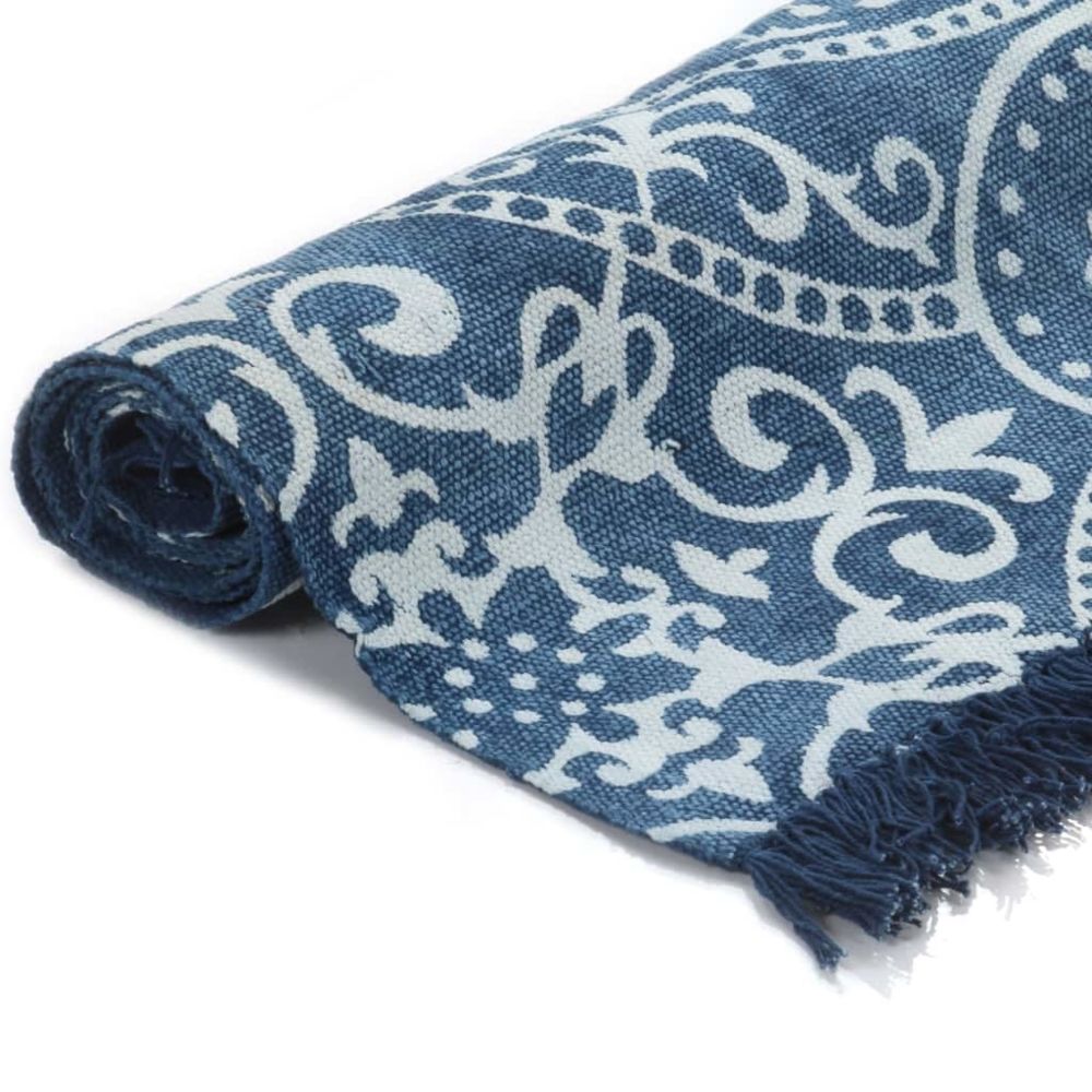 marque generique - Icaverne - Petits tapis categorie Tapis Kilim Coton 120 x 180 cm avec motif Bleu - Tapis