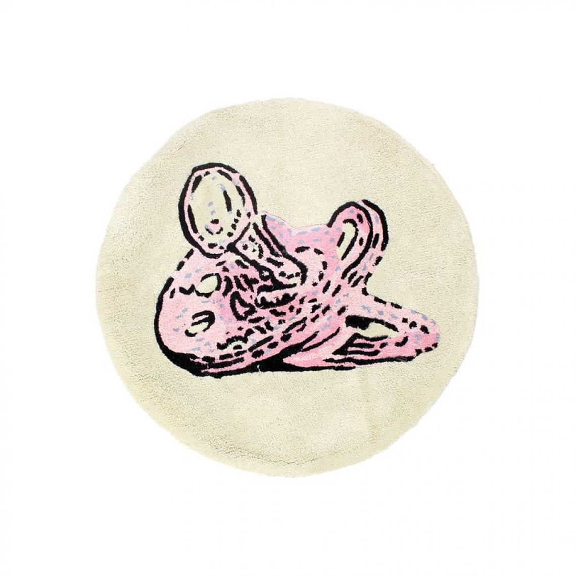 Thedecofactory - TOTOTTE GIRL - Tapis 100% coton dessin tototte bébé rose diam.70 - Tapis