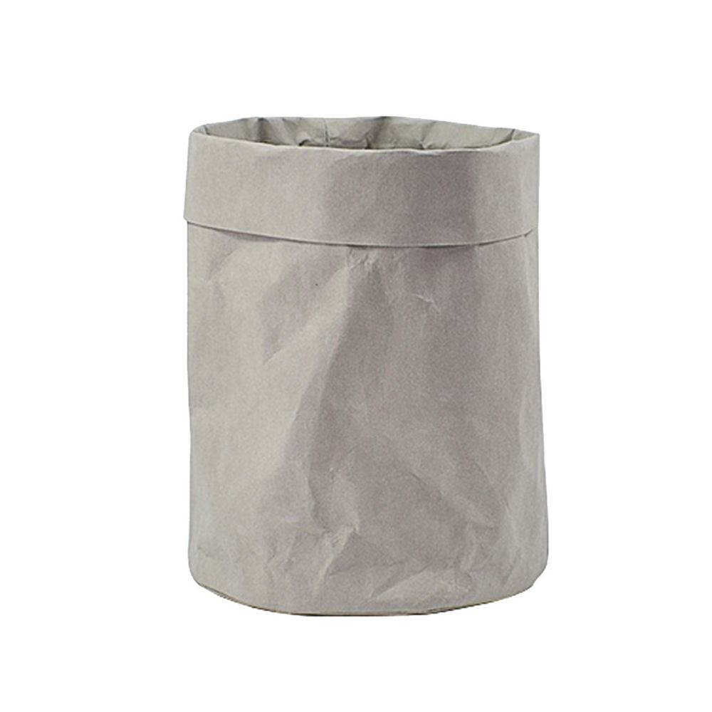 marque generique - sacs en papier kraft lavables imperméables pot de fleurs ornement gris l - Pots, cache-pots
