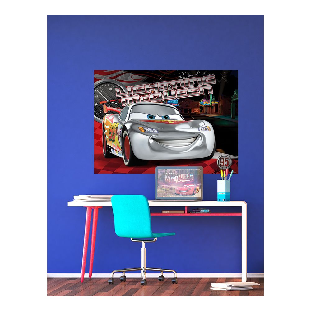 Bebe Gavroche - Poster XXL intisse Ligtning McQueen Cars Disney 160X115 CM - Affiches, posters