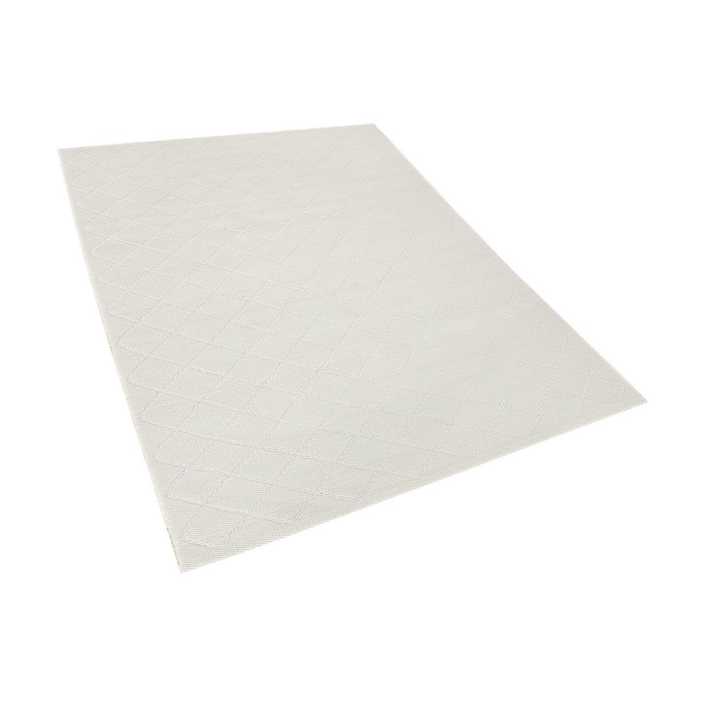 Beliani - Beliani Tapis blanc en laine 160 x 230 cm ELLEK - blanc - Tapis