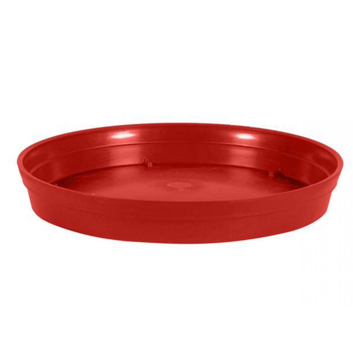 Eda Plastiques - Soucoupe Toscane Pop rouge Ø 345 mm - Pots, cache-pots