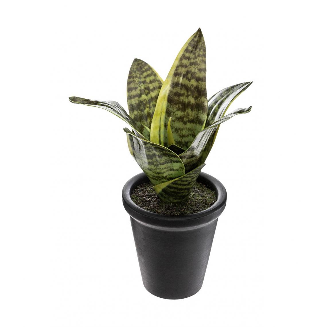 Atmosphera, Createur D'Interieur - Atmosphera - Plante artificielle Tigridia dans un Pot noir H 20 cm - Plantes et fleurs artificielles