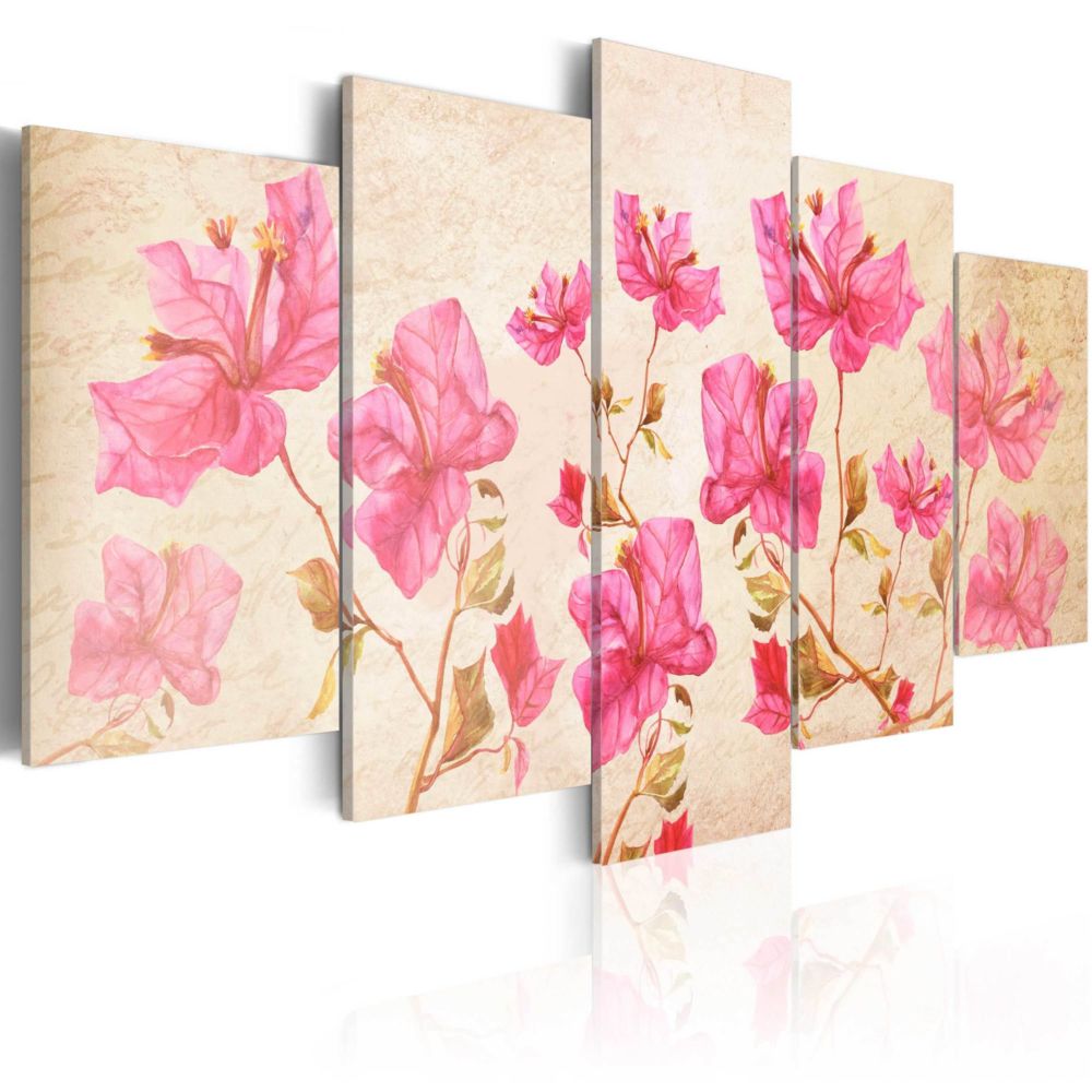 Artgeist - Tableau - Flowers in Pink 200x100 - Tableaux, peintures