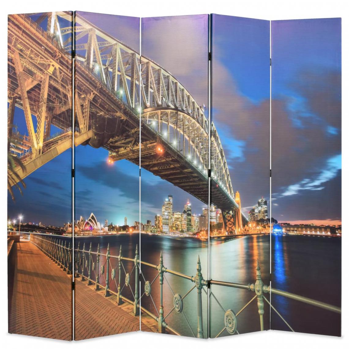 Chunhelife - Cloison de séparation pliable 200x170 cm Pont Sydney Harbour - Paravents