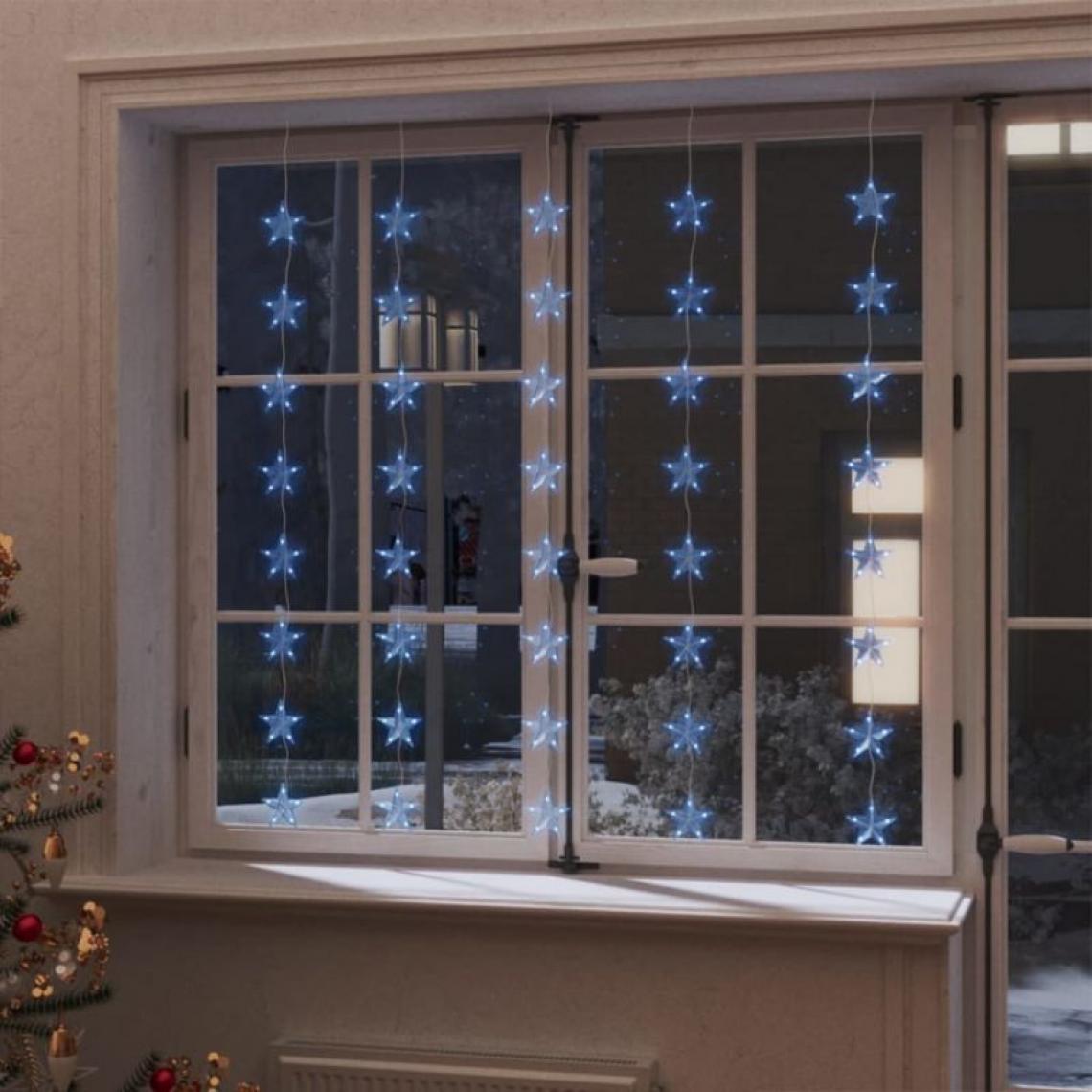 Vidaxl - vidaXL Guirlande lumineuse à étoiles LED 200 LED Bleu 8 fonctions - Décorations de Noël