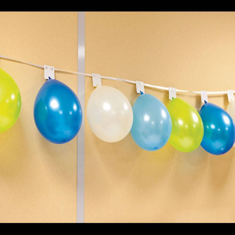 Visiodirect - Guirlande support pour 24 ballons coloris blanc - 8 M - Objets déco
