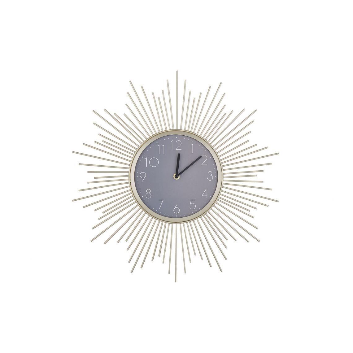 Beliani - Horloge dorée en forme de soleil 45 cm SOLURA - Horloges, pendules