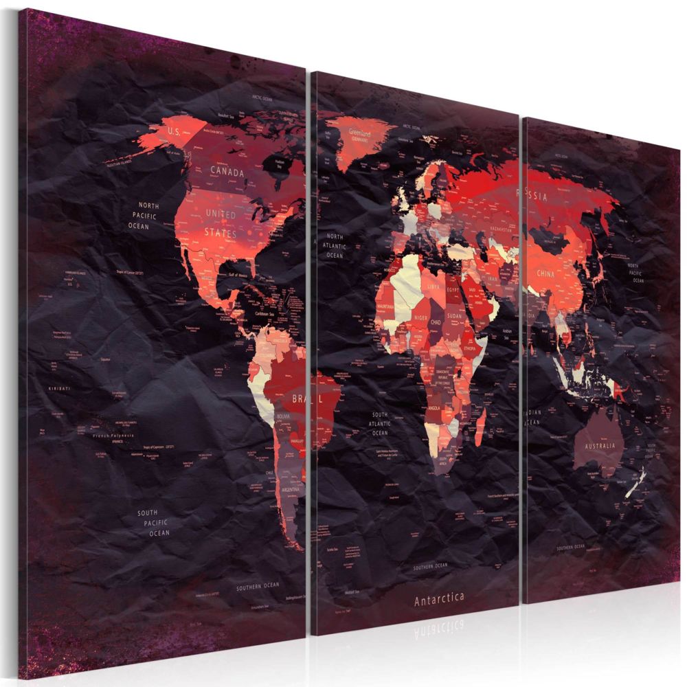 Artgeist - Tableau - Plan of the World 120x80 - Tableaux, peintures