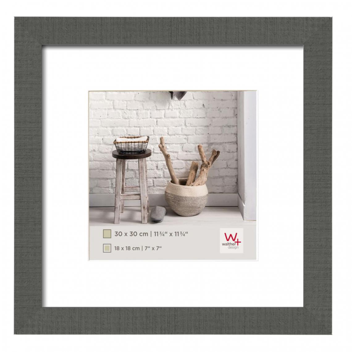 Walther - Walther Design Cadre photo Home 30x30 cm Gris - Cadres, pêle-mêle