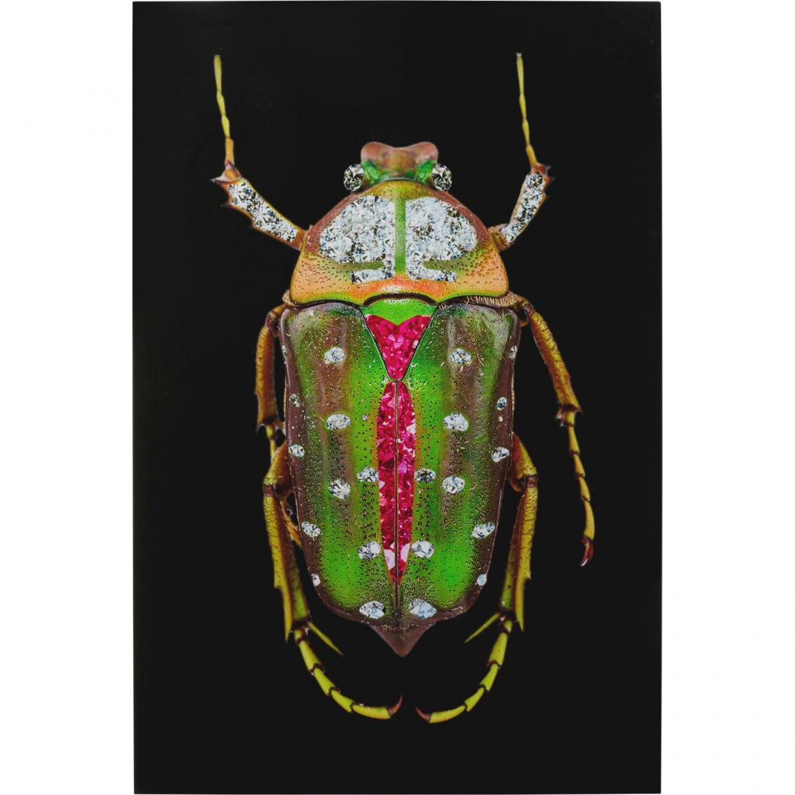 Karedesign - Tableau en verre scarabée vert 80x120cm Kare Design - Tableaux, peintures