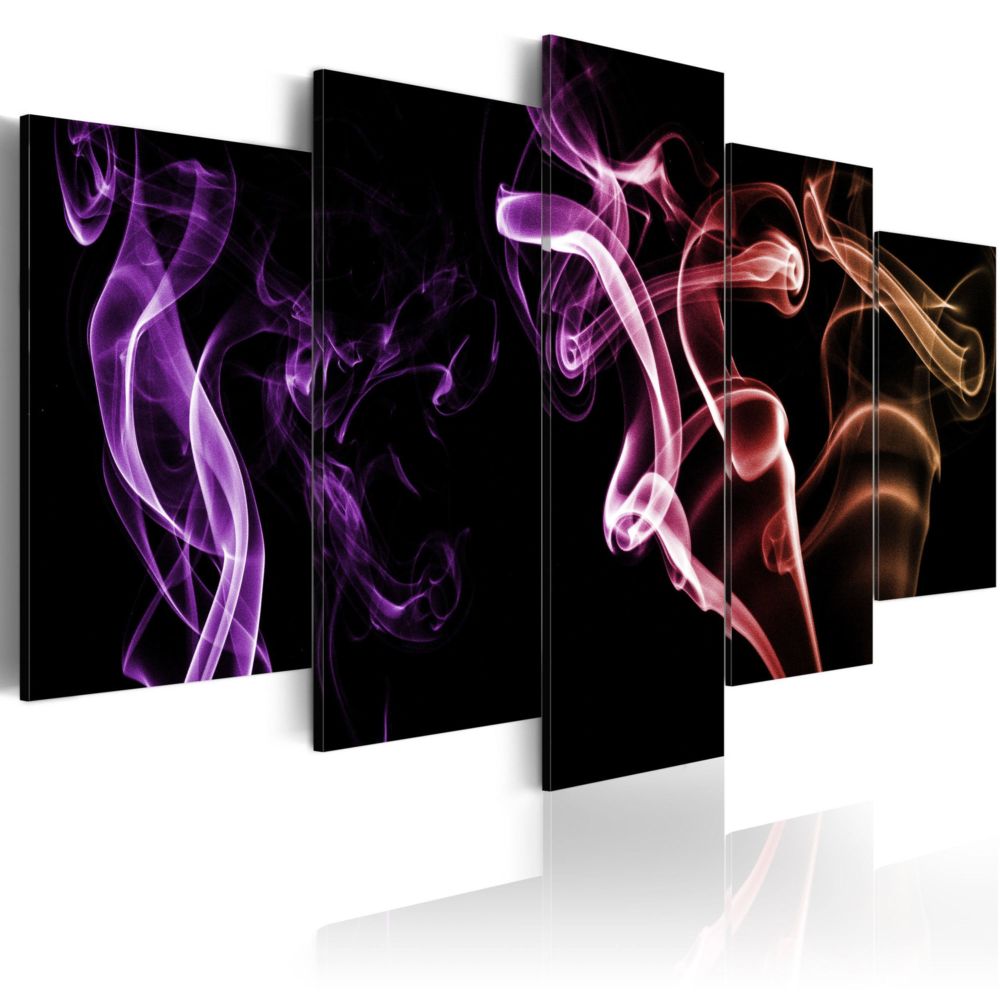 Artgeist - Tableau - Fumée colorée - 5 pièces 200x100 - Tableaux, peintures