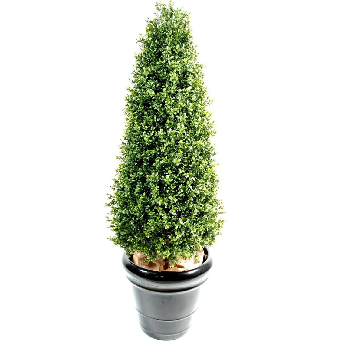 Pegane - Plante artificielle haute gamme Spécial extérieur / Buis Topiaire coloris vert - Dim : H.130 x L.50 cm - Plantes et fleurs artificielles