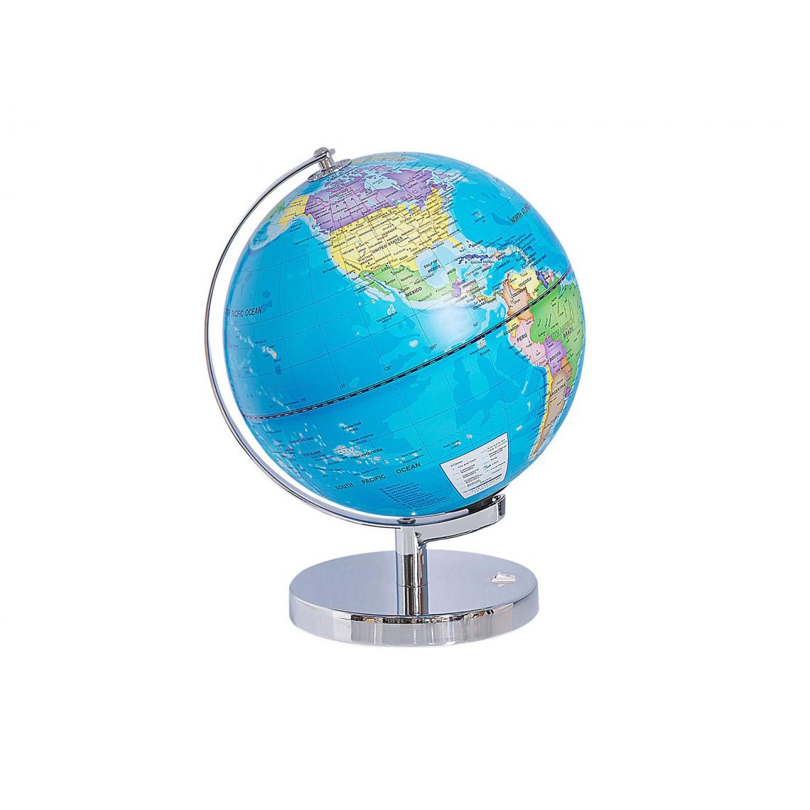 Beliani - Globe terrestre LED bleu 30 cm STANLEY - Globes