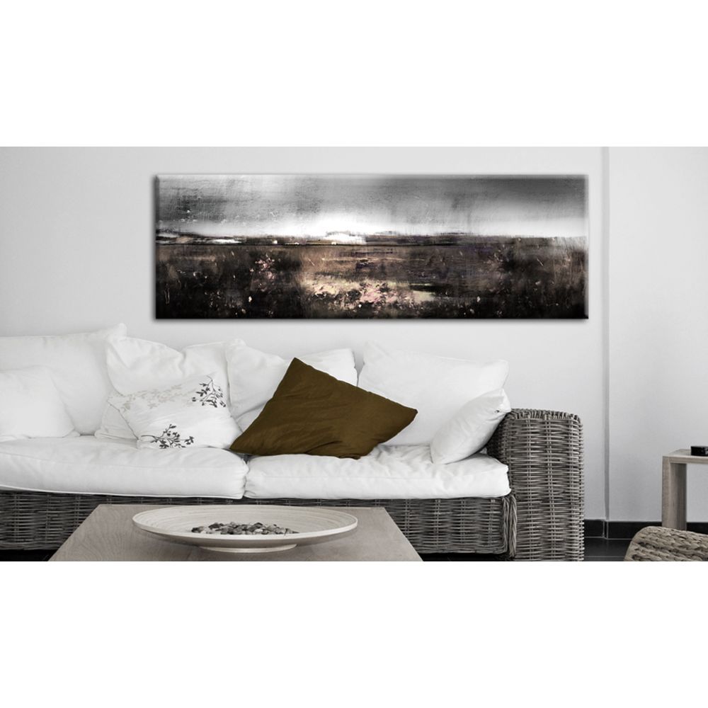 marque generique - 150x50 Tableau Plaines et vallées Paysages Moderne Pré hivernal - Tableaux, peintures