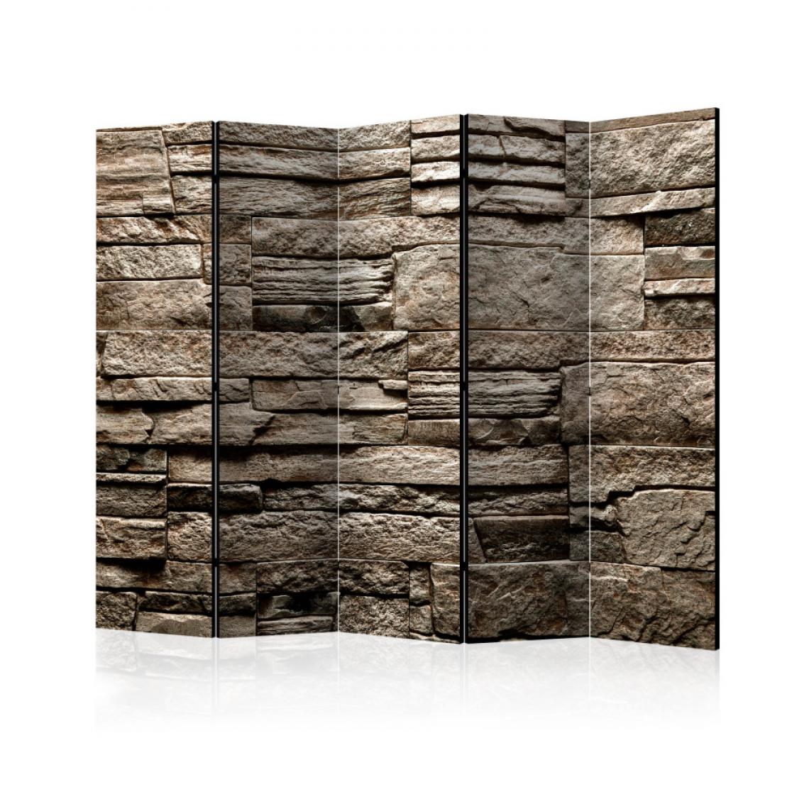 Artgeist - Paravent 5 volets - Beautiful Brown Stone II [Room Dividers] 225x172 - Paravents
